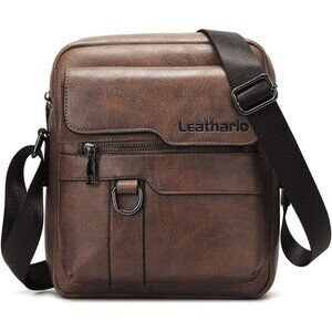 Men's Crossbody Shoulder Bag, Leather Messenger Bag Purse for  Unisex Daypacks